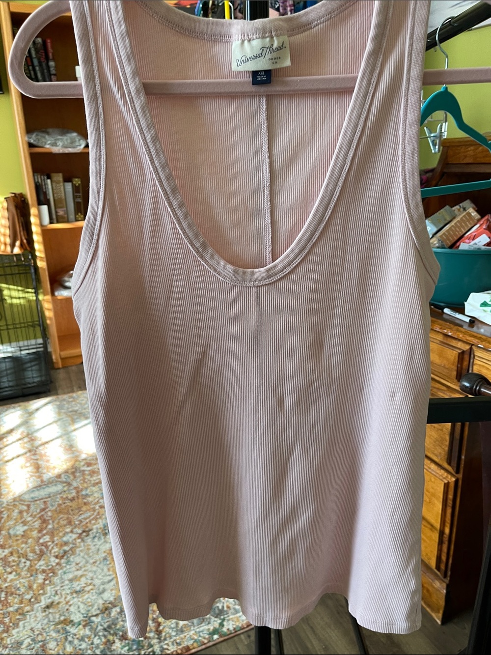 Universal Thread Dusty Pink Ribbed Scoop Neck Tank